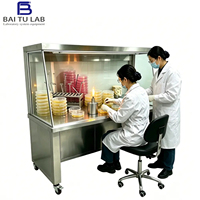 Banc de laboratoire horizontal en acier inoxydable 304 classe 5 pour l'incubation bactérienne aseptique, la préparation d'échantillons PCR, Baitu ISO