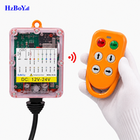 Remote Kontrol Nirkabel Industri Tipe-C DC 12V-24V 4 Tombol untuk Crane Hoist Winch Tail Lift Radio Controller