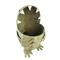 Panier de rangement en papier tissé à la main, boîte de rangement domestique, bureau, poubelle, chambre d'enfants, jouets, forme de dinosaure
