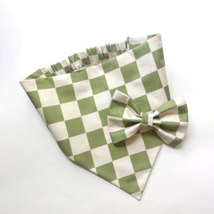 وشاح للكلاب بتصميم جديد وعصري من مورد مستلزمات الحيوانات الأليفة، وشاح أخضر لطيف للكلاب في الصيف، ربطة شعر مرنة للكلاب، إكسسوار للرقبة للحيوانات الأليفة - Product Image 1