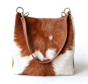 Dernier modèle 2025 – Sac seau de luxe pour femme avec fermeture éclair avant en fourrure, imprimé animal, sans bandoulière, imperméable, idéal pour les affaires - Product Image 1