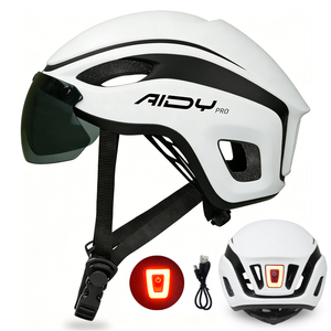 <span class=keywords><strong>Casque</strong></span> de sécurité LED CE EN1078 pour vélo, cyclisme, sport, visière, <span class=keywords><strong>casque</strong></span> urbain avec lumière arrière LED rechargeable, <span class=keywords><strong>casque</strong></span> de vélo de route - Product Image 1