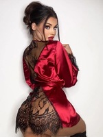 Babydoll Latex China Fabrik Sexy Robe, Damen Erotik Nachtwäsche Dessous