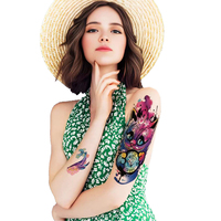 Stiker Tato Temporer Unik Motif Serigala, Tahan Air, Dapat Dilepas, Lucu, Keren, Seksi, Ajaib, Grosir, Gratis DIY