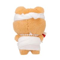 Peluche Mignonne Ours Maman Enveloppé de Bandages, Ours Brun de Dessin Animé, Animal en Peluche Doux, Poupée en Peluche, Décoration d'Halloween, Cadeau