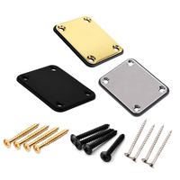 Plaque de cou pour guitare électrique, accessoire couleur or chromé, 4 vis pour Instrument de musique