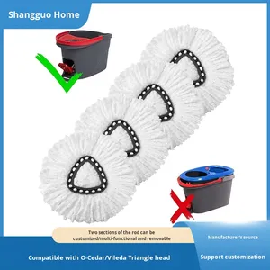 Spin <strong>Triangle</strong> <strong>Mop</strong> Head Fit for O-Cedar Bucket <strong>Mop</strong>/ Thickened Fine Fiber Rotating Microfiber Replacement Head - Product Image 2