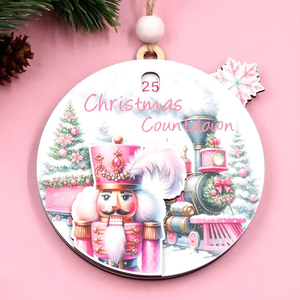 Calendario dell'Avvento con Decorazioni Natalizie in Legno Intagliato al Laser, Ornamenti a Forma di Renna e Babbo <span class=keywords><strong>Natale</strong></span> Personalizzati - Product Image 3