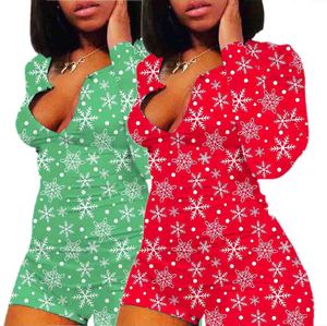 Pijama de una sola pieza con estampado personalizado para <span class=keywords><strong>mujer</strong></span>, ropa de dormir, mono de <span class=keywords><strong>Navidad</strong></span> para adultos - Product Image 1