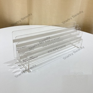 Salon chuyên nghiệp biểu đồ màu acrylic bảng hiển thị trong suốt rõ ràng sơn móng tay đứng nhiều lớp Nail Mẹo hiển thị khung - Product Image 3