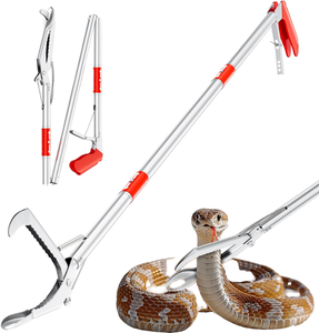 Gancho para serpientes de acero inoxidable duradero, atrapaserpientes manual, instrumento de control de animales con protección quirúrgica CE - Product Image 1