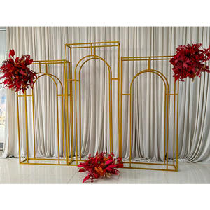 Furun boda hierro forjado oro mental telón de fondo de boda para la decoración de eventos - Product Image 4
