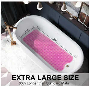 Tapete para Banheira e Chuveiro Antiderrapante 39x16 Polegadas Extra Longo Lavável à Máquina Livre de BPA para Crianças - Product Image 4