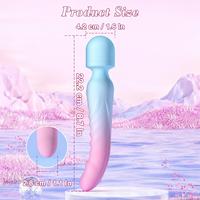 2-in-1 Heizender Silikon USB-Aufladbarer Vibrator mit 7 Vibrationsmodi AV-Stab Sexspielzeug für Frauen Doppelstimulation Masturbations-Massagegerät