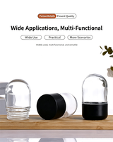 Pot en verre transparent vide de 100 ml avec couvercle sécurité enfant, bouteille de rangement hermétique portable pour pilules, herbes sèches, épices - Vente en gros