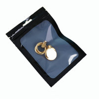 Sac en plastique transparent mini avec fermeture éclair, poignée et adhésif, personnalisable avec logo, pour bijoux, montres, boucles d'oreilles, emballage de luxe