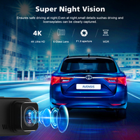 Caméra embarquée 4K réelle avec double objectif (avant 4K, arrière 1K), écran IPS 3,2 pouces, module Wi-Fi intégré et surveillance de stationnement 24h/24
