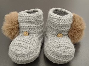 Zapatos de Bebé Hechos a Mano con Logotipo Personalizado, Lindos Zapatos de Ganchillo con Flores Hechas a Mano, Unisex, Ecológicos, para las Cuatro Estaciones, Precio de Fábrica - Product Image 4