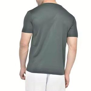 Camiseta de algodón 100% de color sólido para hombre, manga corta, corte regular, cuello redondo, diseño personalizado, talla grande, deportiva - Product Image 5