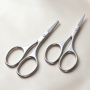 Tijeras de belleza de acero inoxidable, tijeras para bordar, recortadores de vello nasal, herramientas para recortar cejas y barba al por mayor - Product Image 1