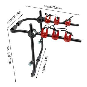 Support de vélo robuste pour hayon de voiture, fixation rapide sur le coffre, pour 3 vélos, compatible SUV et voiture / Barre de toit - Product Image 3