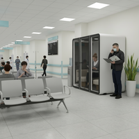 Cabine téléphonique insonorisée UNIBOOTH moderne en aluminium de précision, installation rapide en module pour bureau à domicile et immeuble de bureaux