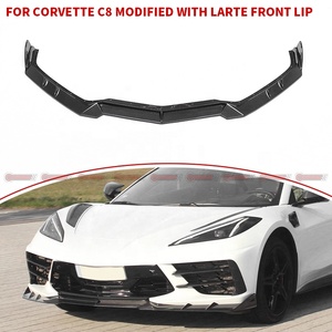 Brilliant Quality Upgrade to Larte Style Dry Carbon Fiber <b>Car</b> Front <b>Diffuser</b> Lip <b>for</b> Chevrolet Corvette C8 - Product Image 1