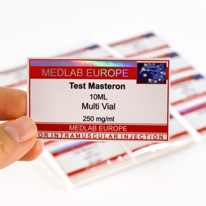 Etiquetas de embalaje de viales personalizadas de 10 ml y 5 ml, polvo de péptido de doble capa, pegatinas de etiquetas de viales de 10 ml y 5 ml - Product Image 2