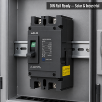 MCCB 2 Pole 125A 250A AC 400V DC 500V Pemutus Sirkuit Bersertifikat CE untuk Penyimpanan Baterai PV Surya Industri Tahan Api