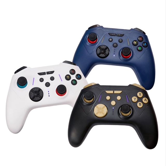 Gamegaga Wireless BT Multi-Platform Game Controller Colorful LED Touchscreen 6-Axis Gyro for PC for /2 Mobile