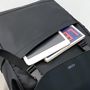 Clad Laptop <b>Backpack</b> 16 Inch <b>Large</b> Capacity Travel Bag For College Students Neutral Gender Solid Color Coating Nylon Lining - Product Image 2