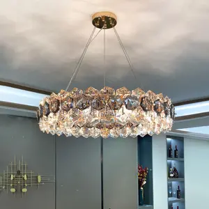 Luce moderna di lusso soggiorno lampadario di cristallo semplice ed elegante ristorante camera da letto lampada all'ingrosso lampade