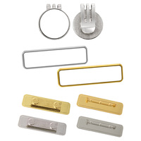 Vente en gros d'insigne de broche vierge réutilisable à sublimation aimant avec logo personnalisé porte-badge nominatif magnétique badges d'étiquette nominative en métal moulé