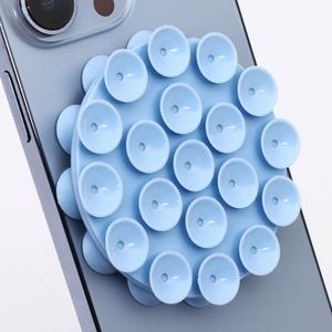 510-1 OBPH16880014 Vente en gros de coques de téléphone multifonctionnelles flexibles rondes à double face en silicone avec support adhésif - Product Image 2