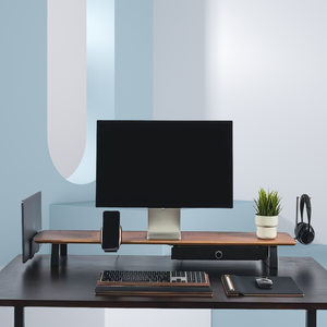 Los más vendidos Organizador de oficina en casa Escritorio y estante de madera Solución de espacio de trabajo elegante - Product Image 5