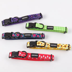 Collar para Perros de Color Amarillo con Logotipo Personalizado para Mascotas, Collar de Neopreno y Poliéster para Sublimación, Collar en Blanco para Perros Pequeños y Gatos - Product Image 4