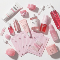 Ligne de soins de la peau au collagène rose PDRN OEM ODM, anti-âge, ADN de saumon, ensemble complet, crème pour le visage PDRN, sérum, tonique, crème pour les yeux, patch