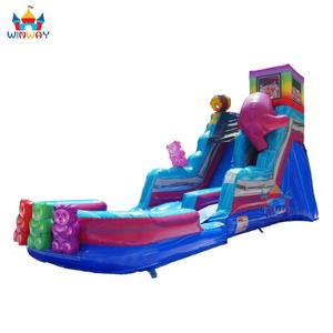 Toboggan gonflable géant en PVC en forme d'ours en gélatine avec piscine pour enfants, utilisation en extérieur, résidentielle et scolaire, 7x3m - Product Image 6
