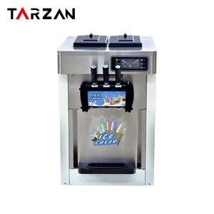 Bàn xách tay thương mại nhỏ Máy làm kem 2 + 1 hương vị mềm phục vụ Kem Máy làm maquina de helados - Product Image 1