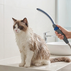 Pulvérisateur de Douche Multifonctionnel pour Animaux avec Tuyau de 2,5 m, Débit d'Eau Réglable, Accessoire de Toilettage pour Chien et <span class=keywords><strong>Chat</strong></span>, Utilisation Intérieure et Extérieure - Product Image 1