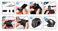 Fodsports 1KM 2KM 2-10Riders bluetooth casque interphone moto accessoires interphone bluetooth moto interphone