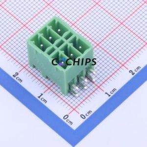KF2EDGKRH-3.5-2*3P Plug-in Terminal Block Bent Lead Through Hole,P=3.5mm Board-to-Board / Socket - Closed 2x3P 3.5mm Green - Product Image 1