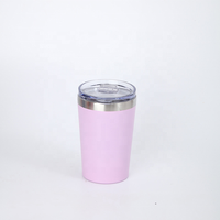 Nouvelle arrivée 12OZ gobelet Double paroi en acier inoxydable 360ML gobelet à café sous vide Bingba tasse avec couvercle