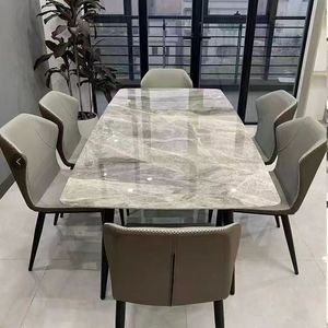 Set di mobili per <span class=keywords><strong>soggiorno</strong></span> luce di lusso vendita calda nuovo Design <span class=keywords><strong>moderno</strong></span> <span class=keywords><strong>tavolo</strong></span> da pranzo <span class=keywords><strong>con</strong></span> <span class=keywords><strong>tavolo</strong></span> da pranzo quadrato - Product Image 3