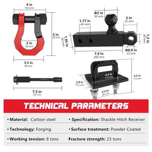 Remorque de camion de récupération robuste de haute qualité bon marché en gros récepteur d'<span class=keywords><strong>attelage</strong></span> de chute en acier allié pour remorquer des voitures camions directement - Product Image 4