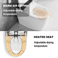 Toilettes intelligentes à chasse d'eau à capteur automatique Commode bidet de WC intelligente une pièce avec télécommande à bol allongé pour un fonctionnement automatique