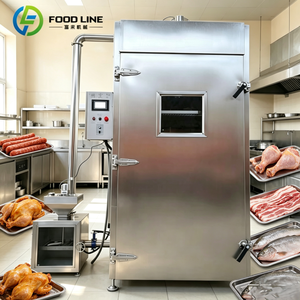 Horno ahumador industrial <span class=keywords><strong>de</strong></span> gran capacidad y alta resistencia para equipos <span class=keywords><strong>de</strong></span> ahumado <span class=keywords><strong>de</strong></span> salchichas, jamón y tocino - Product Image 6
