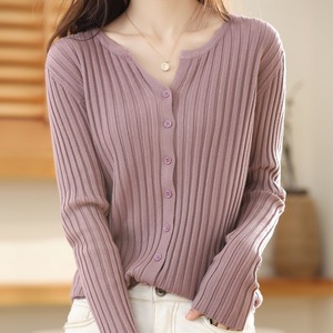 Cardigan lavorato a <span class=keywords><strong>maglia</strong></span> lunga da <span class=keywords><strong>donna</strong></span> di alta qualità Casual girocollo a girocollo maglione a striscia larga per la primavera autunno transfrontaliera - Product Image 1
