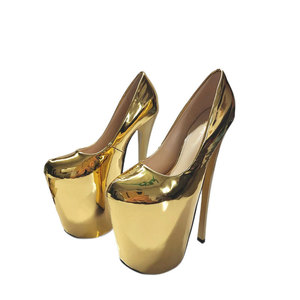 Xinzirain Logo personnalisé grande taille 34-50 Super haut 22 CM hauteur de talon Sexy en cuir verni plate-forme talons décapant pôle chaussures de danse - Product Image 1