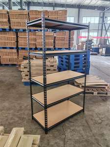 전자 상업용 5 스틸 저장 선반 선반 헤비 듀티 200kg 적재 용량 창고 선반 볼트없는 리벳 랙 쉬운 - Product Image 5